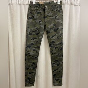 NWT Levis Girls 710 Super Skinny Camo Denim Jeans Camouflage Gray